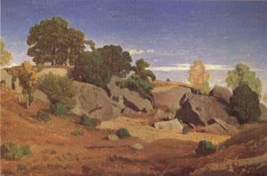 Theodore Caruelle D Aligny Rocks at Fontainebleau (mk05) oil painting image